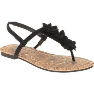 FADED GLORY Tan + Black Sandals